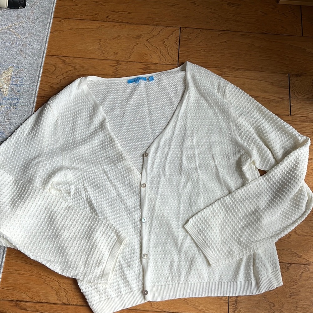 White cardigan